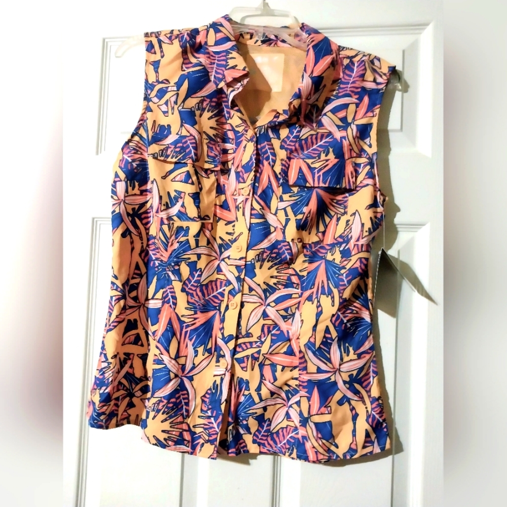 Silver Bait Sleeveless Top with UV Protection NWT New Size Medium